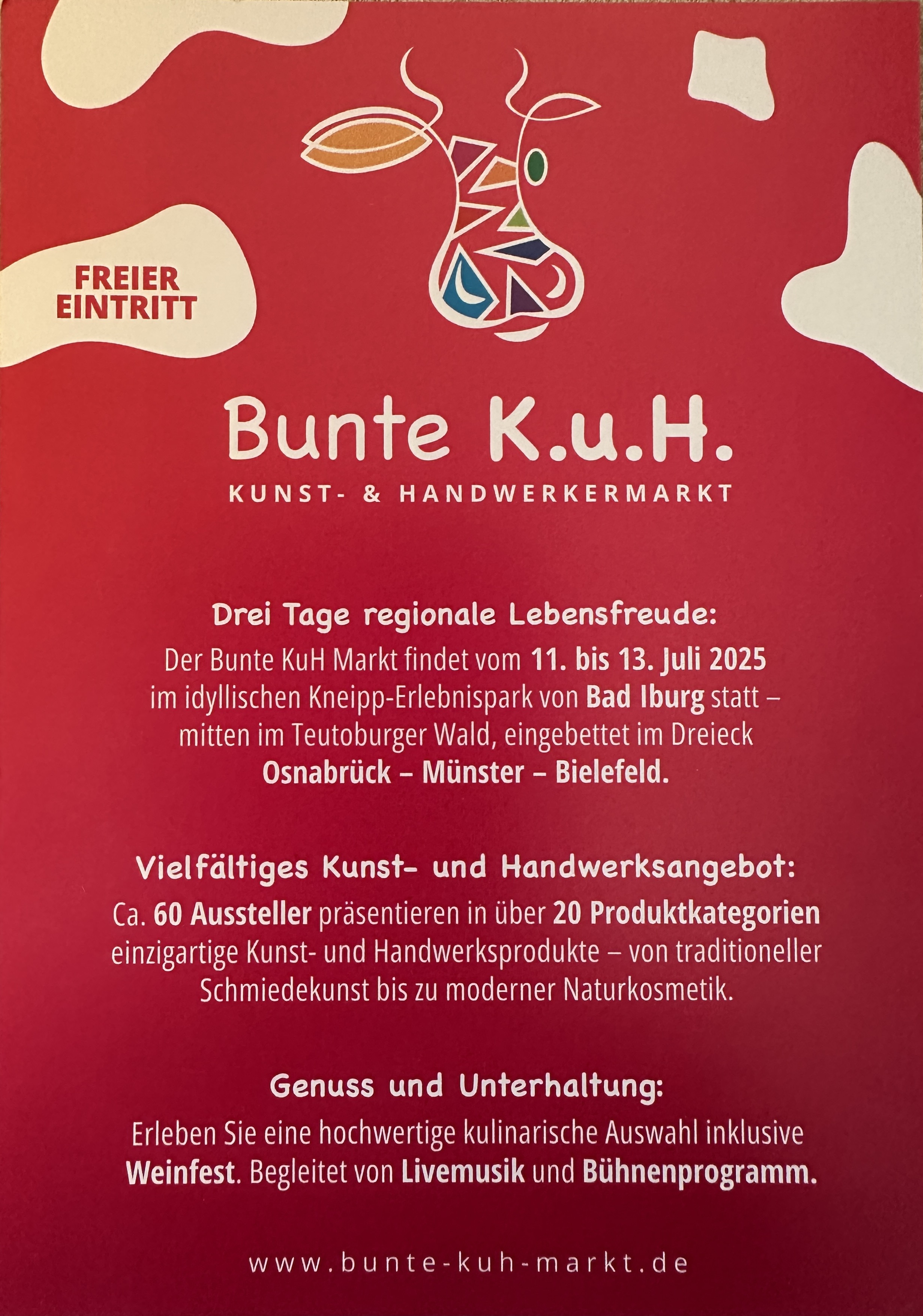 Foto von Bad Iburger Markt f�r Kunst und Handwerk ( mit Weinfest u. Livemusik)